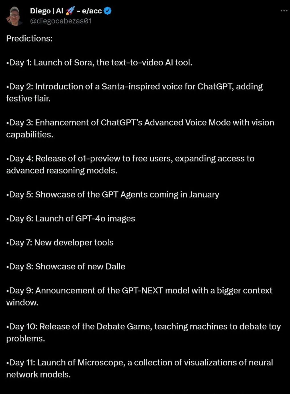 OpenAI官宣：圣诞大礼包连更12天！满血版o1、Sora确认亮相