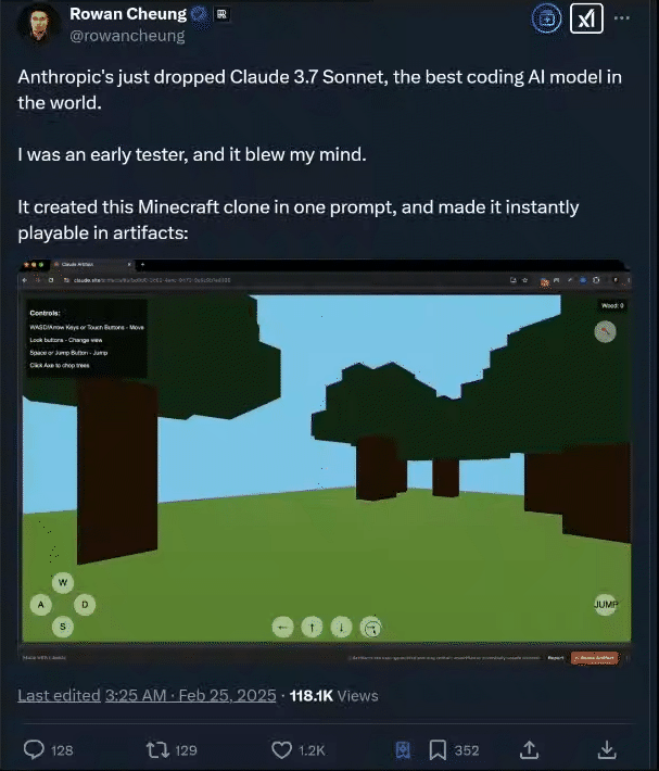 实测Claude 3.7：3200行代码一口气输出，物理规律手拿把掐，弱智吧已失守