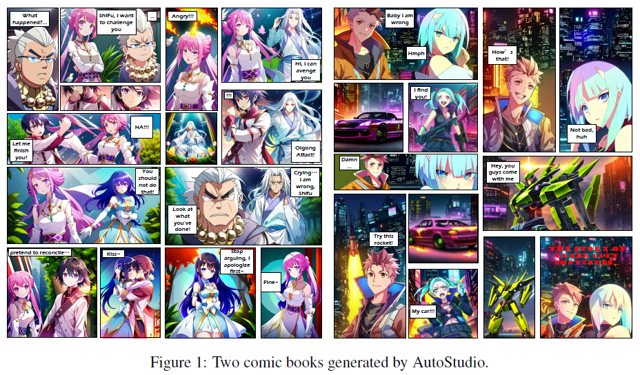 联想发表AutoStudio,使用AI生成主题一致的连环画
