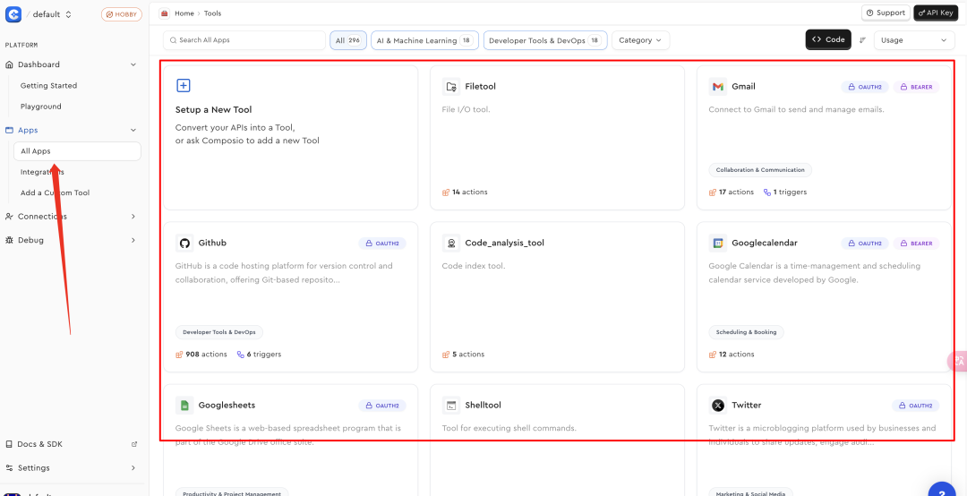 介绍一个AI工具平台Composio,支持多种大模型和Agent操作