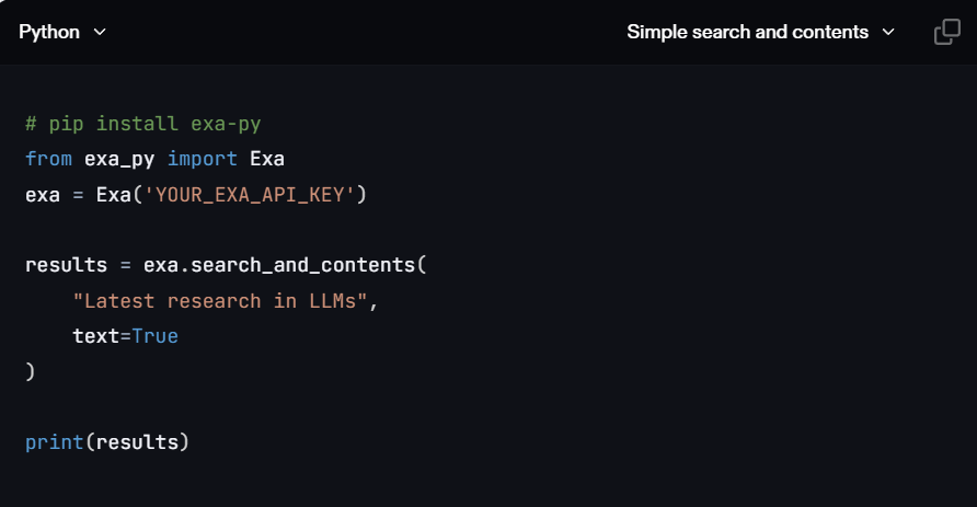 Exa:给 AI Agent 的 “Bing API”