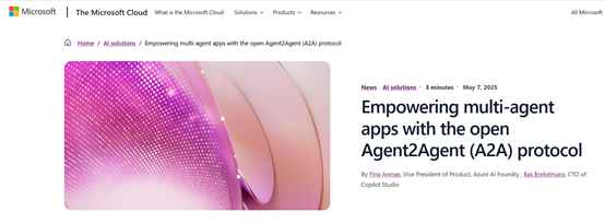王炸!微软AI Agent支持A2A、MCP协议,智能体黄金时代降临