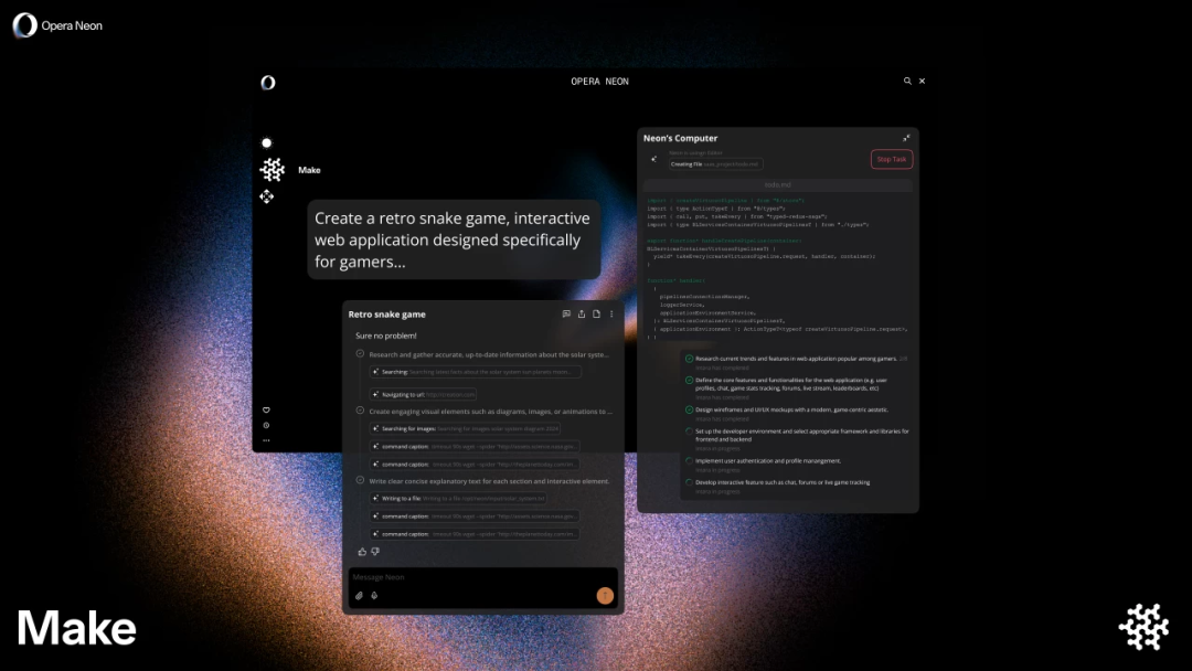 Opera发布AI时代入口Agentic Browser——Opera Neon