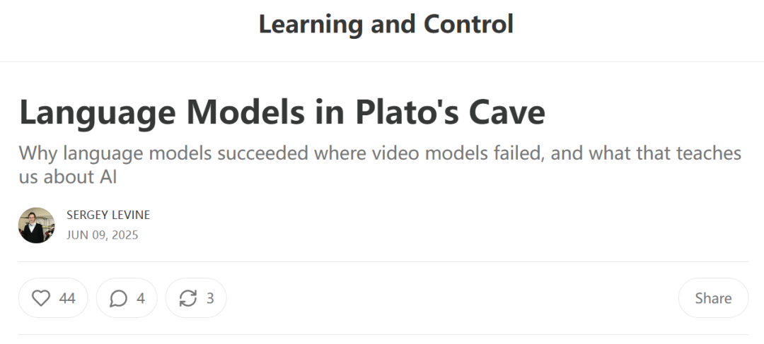 大模型是「躲在洞穴里」观察世界？ 强化学习大佬「吹哨」提醒LLM致命缺点