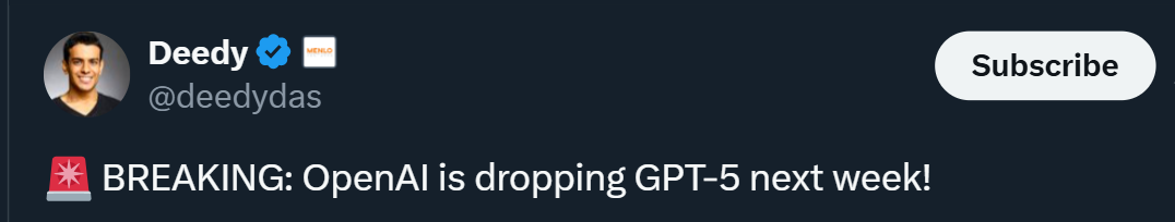突发:GPT-5下周发布
